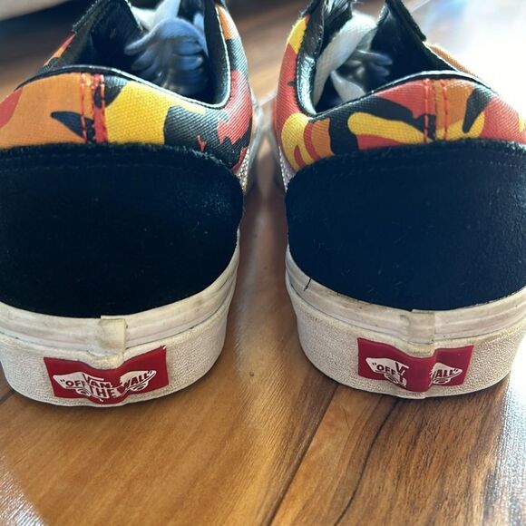 Vans Unisex Black and Orange Sneakers - Picture 4 of 7